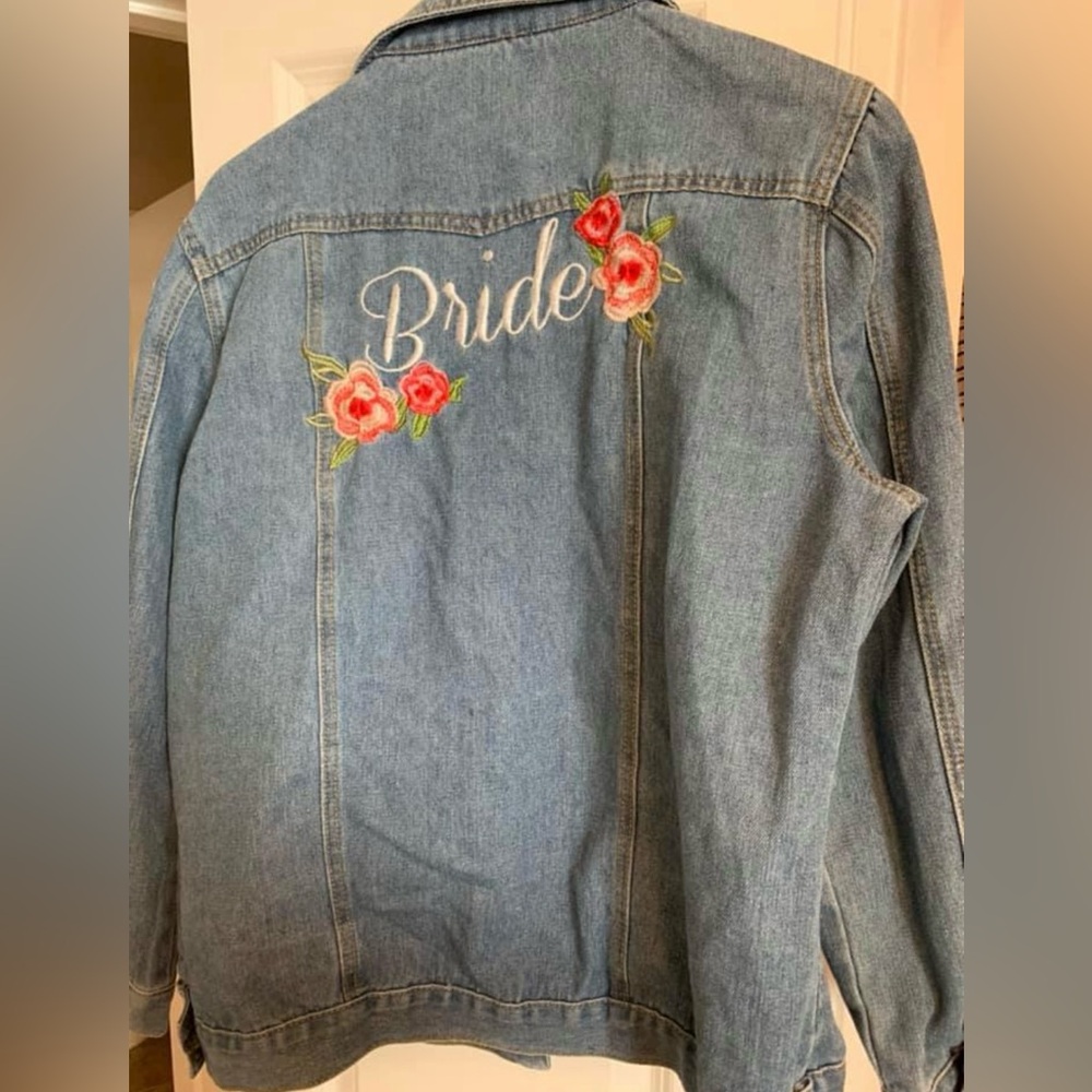 Bride Jean jacket, only wore once, David’s bridal